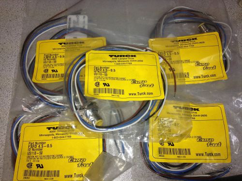 New turck euro-fast cordset receptacle, fsfd 4.5-0.5  u5118-50 save! for sale