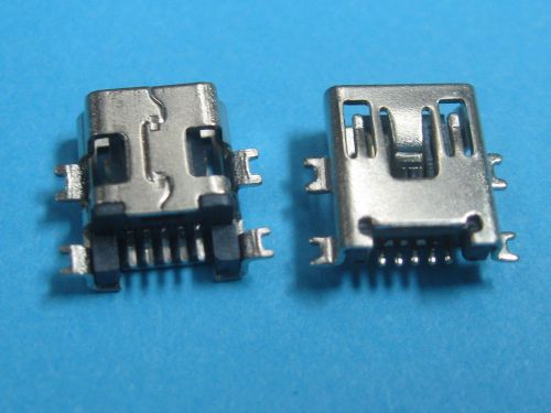 500 pcs mini 5pin usb female jack smt sinking plates connector for sale