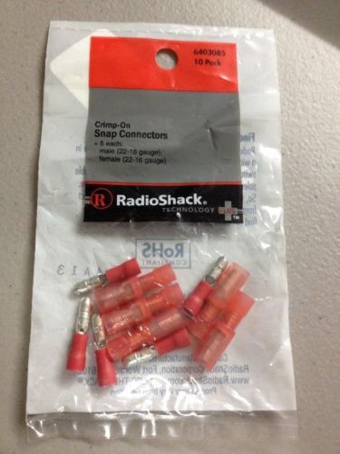 RadioShack Insulated Crimp-On Snap Connectors (10-Pack)