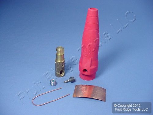 New leviton red ect 18 series detachable male cam-type plug 235a 600v 18d21-r for sale