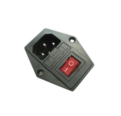 New Black Red AC 250V 10A 3 Termina NEW Arrival  Socket with Fuse Holder