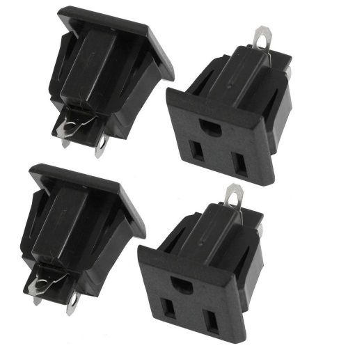 New 10 pcs us 3 pins power socket plug black ac 125v 15a for sale