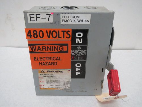 GENERAL ELECTRIC THN3361 30HP FUSIBLE 30A 600VAC 3P DISCONNECT SWITCH B278203