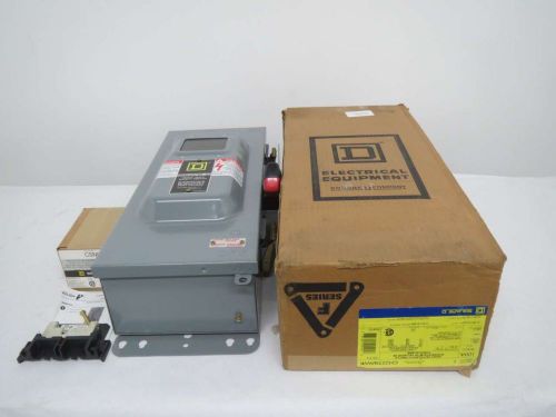 New square d h223nawk safety 100a 240v-ac 2p fusible disconnect switch b395807 for sale