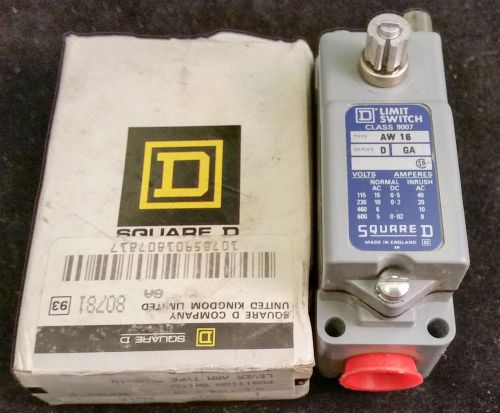 Square D Class 9001 Type AW16 LIMIT SWITCH 9001AW16 LEVER PLUG-IN NIB