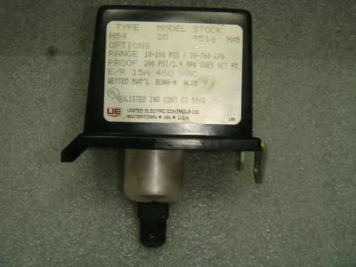 New united electric pressure switch, h54, 25, range 10-100 psi, new no box for sale