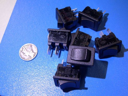 LOT of 7 - SWITCH, DPST, 10A, 250VAC, ROCKER Arcolectric H8600VBAAA NEW