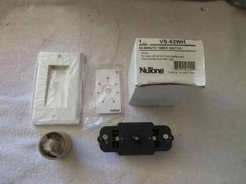 Nutone VS-62WH - 60 Minute Timer Switch - NEW