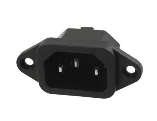 Baomain Black Electrical Cooker IEC320 C14 Power 3 Pin Plug 250V 15A