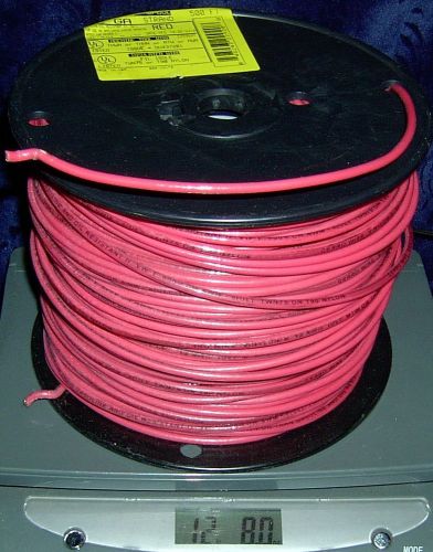 About 500&#039; 12 gauge stranded red wire 500 feet 12awg 12 awg