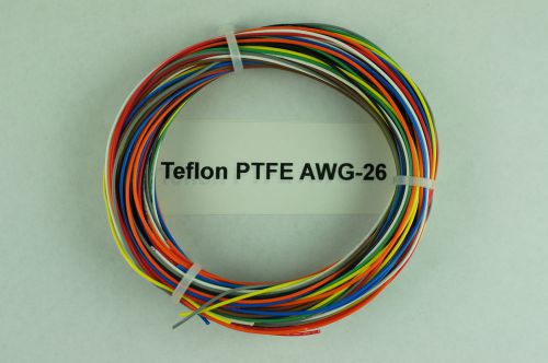 Silver teflon (ftpe) wire kit of various colors - 100 feet of awg 26 for sale