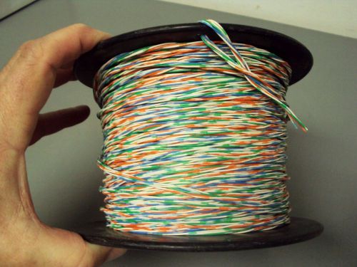500&#039; SPOOL 6-WIRE MULTI-COLOR 24AWG COLORED CRAFT PHONE SERVER COMMUNICATION NEW