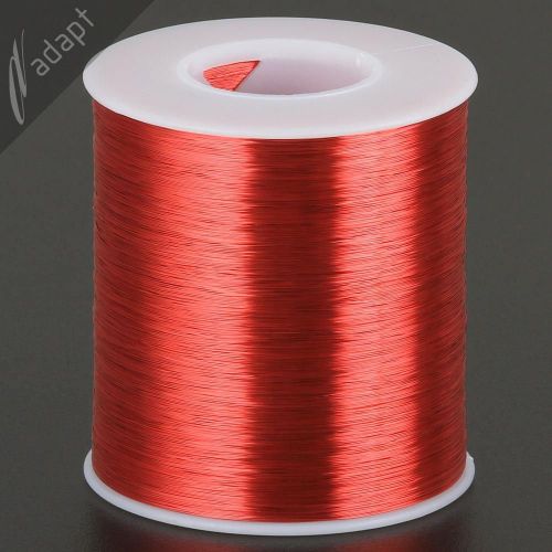 Magnet Wire, Enameled Copper, Red, 34 AWG (gauge), 155C, ~1 lb, 7900&#039;