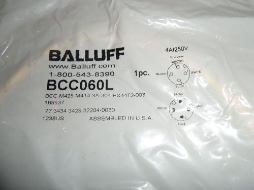 Balluff bcc060l cordset bcc m425-m414-3a-304-ex44t2-003 bulk lot of 25 new for sale