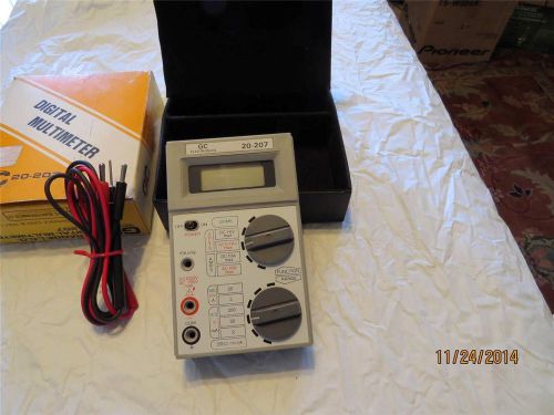 Gc electronics digital multimeter, new in box but made long ago, w/ leads &amp; case for sale