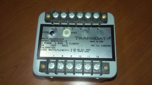 Transdata watt transducer 20wp552s-12 for sale