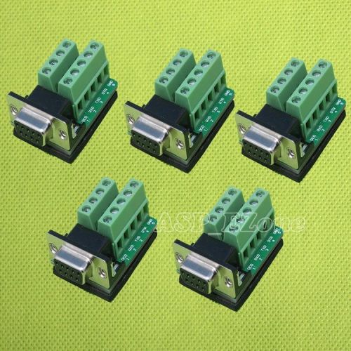 5PCS DB9-M2 DB9 Teeth Type Connector 9Pin Female Adapter RS232 to Terminal
