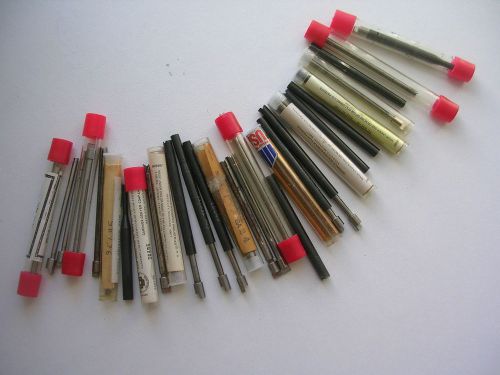 Lot of standard pneumatic, wire wrap,  wire wrapping bits and sleeves  36 tools for sale