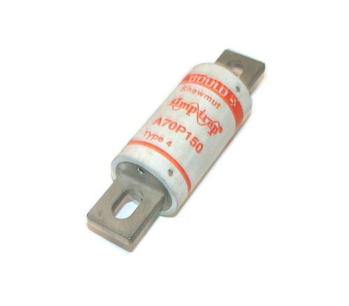 New gould shawmut amptrap  150 amp fuse 700 vac model a70p150  (3 available) for sale