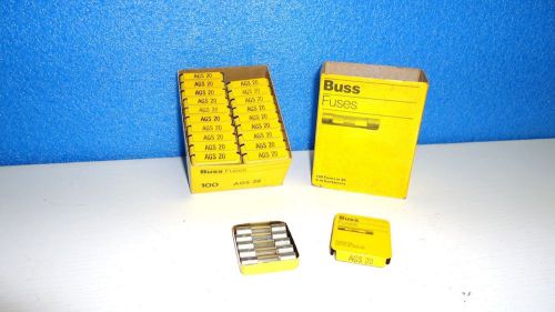BUSS FUSES AGS20 -100 FUSES IN 20-5 IN CONTAINERS BUSSMAN FREE SHIPPING