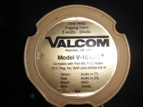 VALCOM V-1030C 5 WATTS 24 VDC HORN