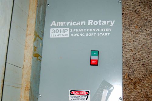 American rotary 3 phase converter 30 hp baldor/gentec generator for sale
