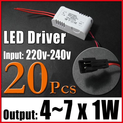 20 4~7x1W LED Power Driver Light Constant Current Regulated Transformer 220~240v