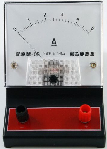 0-5 ampere (A) DC Ammeter, Analog Display