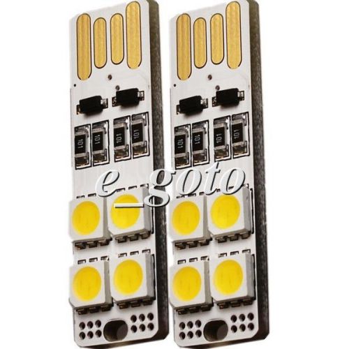 2pcs ICSI006B USB Light Board Warm White 5050 SMD LED Double-Sided USB Interface