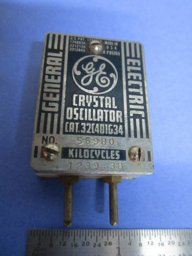 GENERAL ELECTRIC 1940&#039;s QUARTZ CRYSTAL OSCILLATOR FREQUENCY 56980 KC RARE