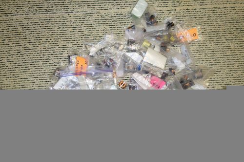 Lot of assorted electronic inductors, filters, and transformers