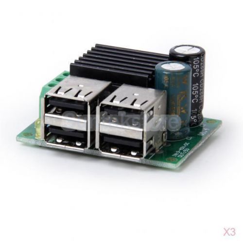 3xDC 8-20V to 5V 30W 4-USB Port Step-down Power Module for MP3 Pad Car GPS Phone