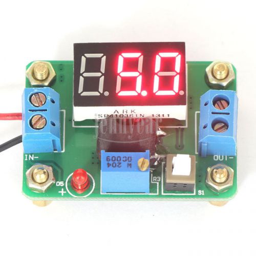 DC Buck Converter Voltage Regulator w/ Red Voltmeter Display 4.5-24V to 0.93-20V