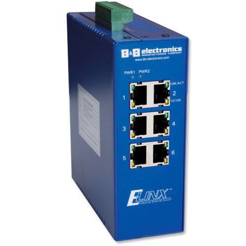 B &amp; B Electronics Model EIR306 Ethernet Switch 6 Copper Ports ELINX