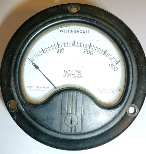 vintage Westinghouse style mk-59931-1 volts direct current gauge