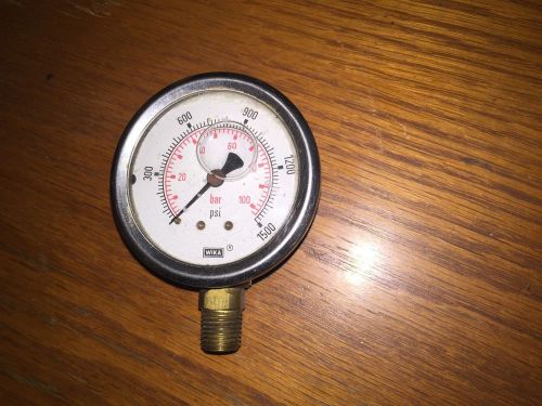 Vintage wika  0-1500 psi pressure gauge for sale