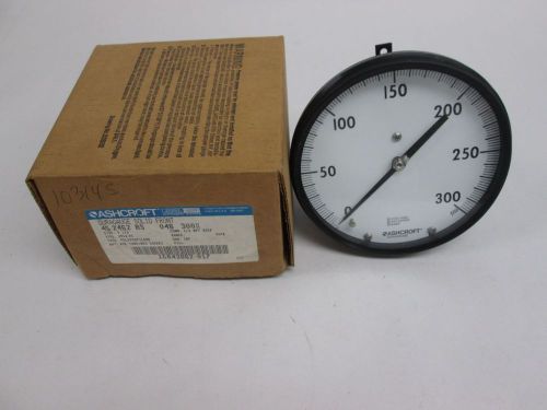 New ashcroft 45 2462 as 04b 300 pressure 0-300psi 1/2in npt gauge d279380 for sale
