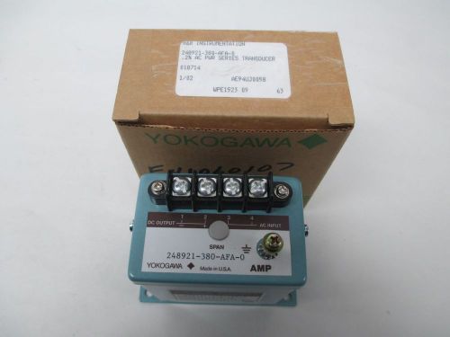 NEW YOKOGAWA 248921-380-AFA-0 JUXTA 0-5A 0-1MA AC POWER TRANSDUCER D325045