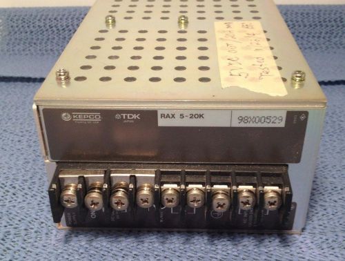 Kepco tdk rax 5-20k power supply 120/230-240vac 2.5/1.3a 50/60hz rax520k for sale