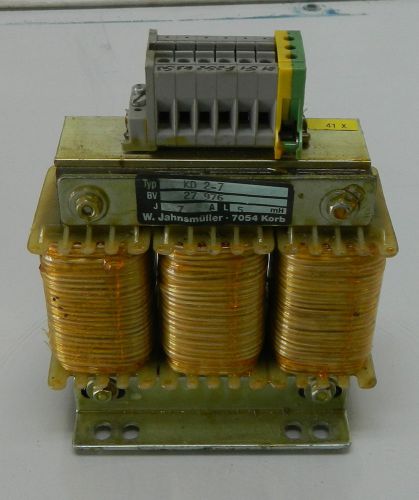 W. jahnsmuller kd 2-7 transformer, 7a, 5mh, bv 27 976, used, warranty for sale