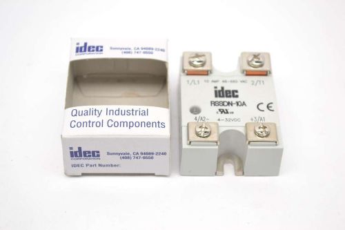 NEW IDEC RSSDN-10A SOLID STATE 4-32V-DC 48-660V-AC 10A AMP RELAY B447523
