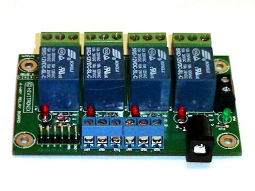 Four 4 way channel relay board 12v positive logic hivitronix hr1204s04x1 for sale