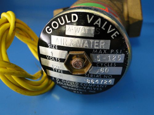 Gould 1&#034; Air &amp; Water Valve 5-125 PSI 120V 14 WATTS