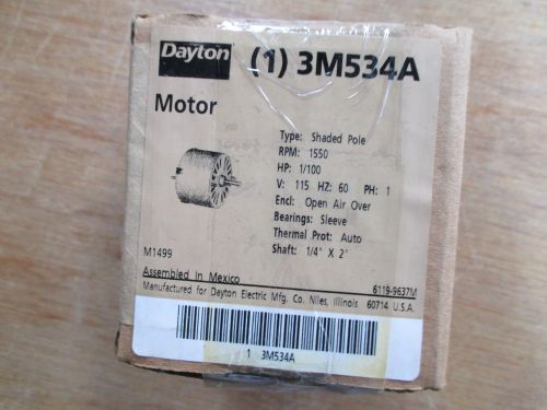 Dayton electric fan motor - 3m534a - new in box for sale