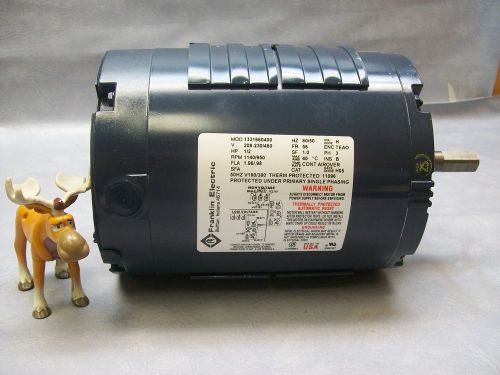 Franklin electric 131660400 pump motor 1/2 hp ph 3 rpm 1140/950 for sale