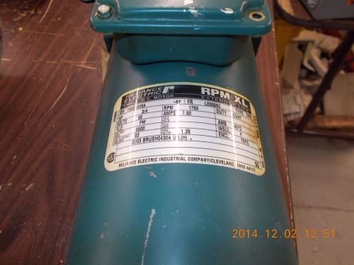 Reliance electric t56s1008a le0056c3/4hp  90vdc 1750rpm/5500 max rpm motor for sale
