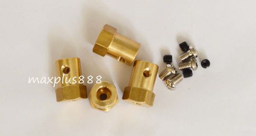 2pcs 6mm brass motor flexible coupler hexagon coupling for robot car dc motor for sale