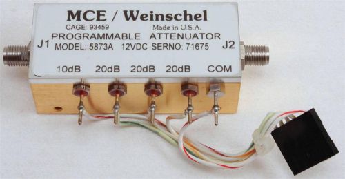 MCE / Weinschel PROGRAMMABLE ATTENUATOR MODEL 5873A 70db 12VDC DC-4Ghz