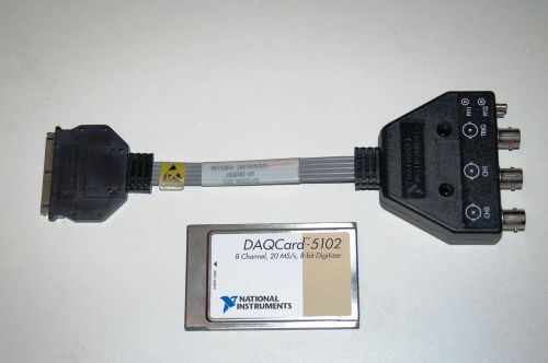 National Instruments DAQCard-5102 NI DAQ Scope Card PCMCIA w/ Adapter, Probes