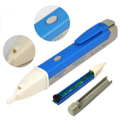 1x New Non Contact AC Voltage Detector Sensor 90~1000V Tester Pen Stick Blue